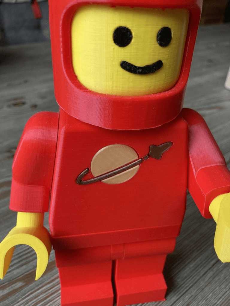 gazon Retentie Augment Lego XL (lookalike) ruimte man (+- 24cm hoog) | Foto Borduren