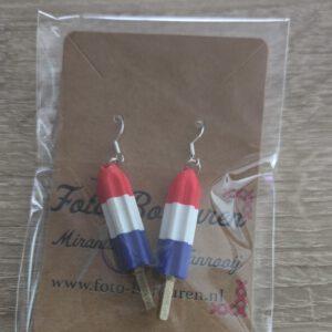 Raketijs oorbellen hanger