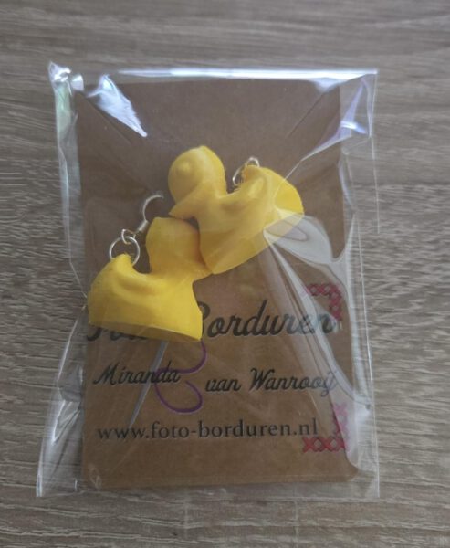 Eendjes oorbellen hanger